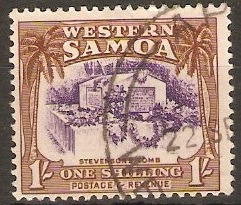 Samoa 1935 1s Violet and brown. SG186.